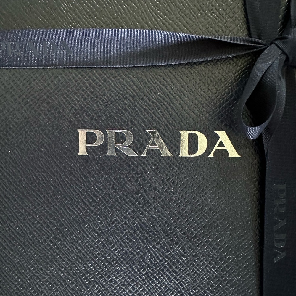 Prada authentic triangle velvet headband